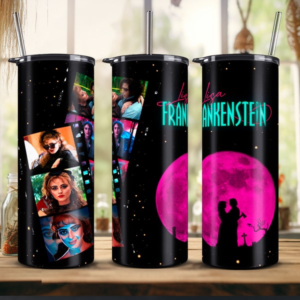 LISA FRANKENSTEIN 2024 | Tumbler Wrap, Cartoon 20oz Skinny, Terror, Comedy, Kathryn Newton, Zelda Williams, Diablo Cody Template Sublimation