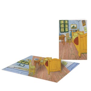 Van Gogh : La Chambre, carte d'art, technique pop-up, durable, commerce équitable, VG005