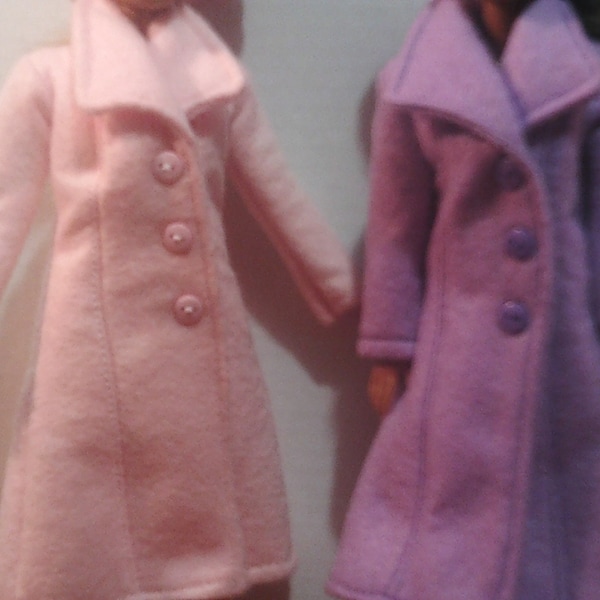 11 1/2" Fashion Doll Felt Coats