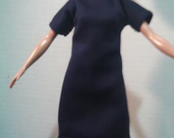 11 1/2" Fashion Doll Navy Blue Dress