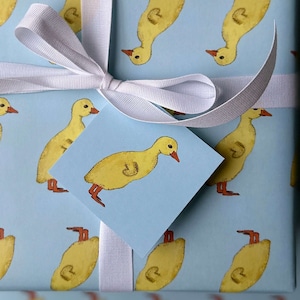 Duckling Gift Tag Duckling Baby Duck Gift Tag Baby Duck Tag Baby Shower Wrapping Paper Baby Shower Gift Tag First Birthday Gift