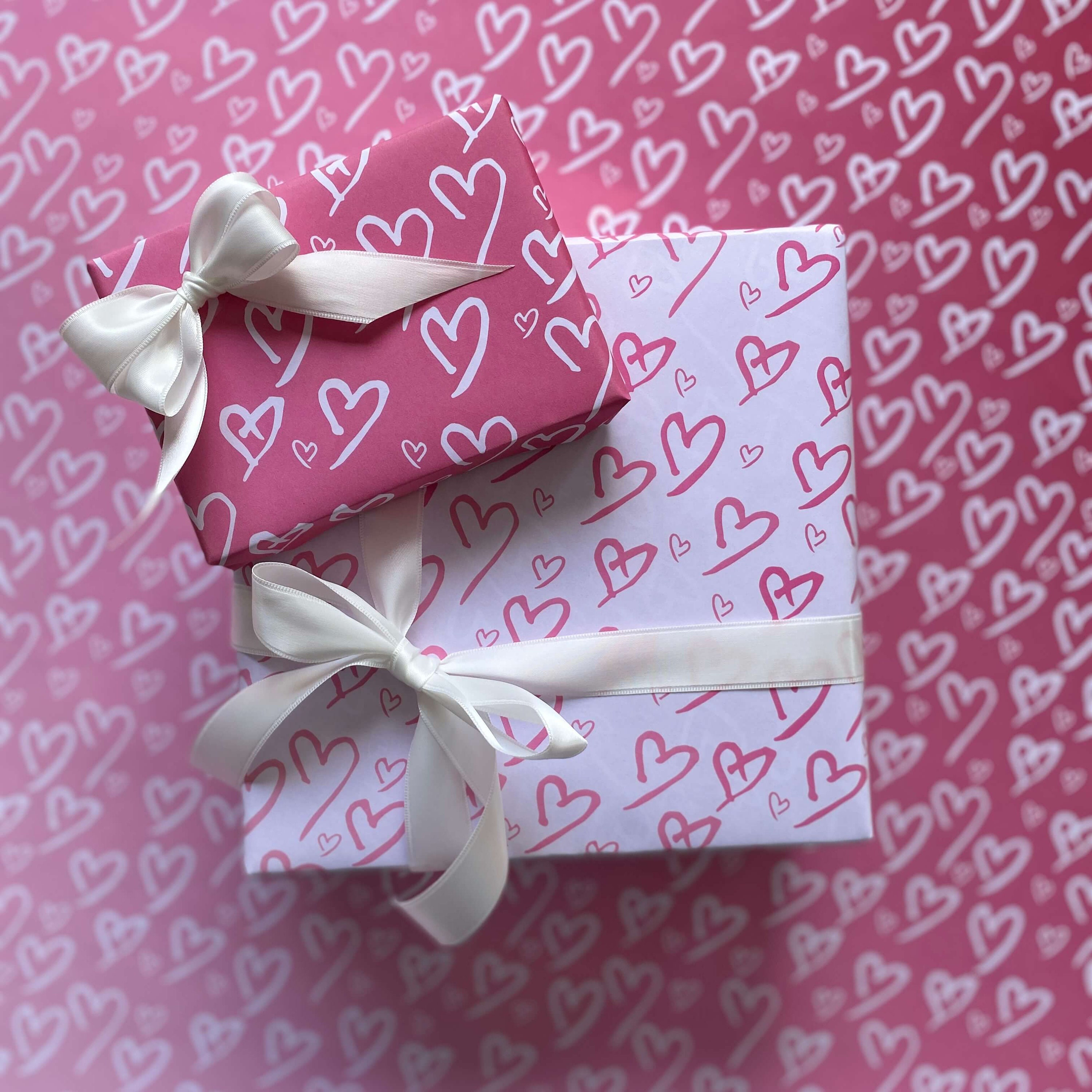 Valentine Wrapping Paper Pink Set Two Stock Illustration - Download Image  Now - Angel, Backgrounds, Celebration Event - iStock