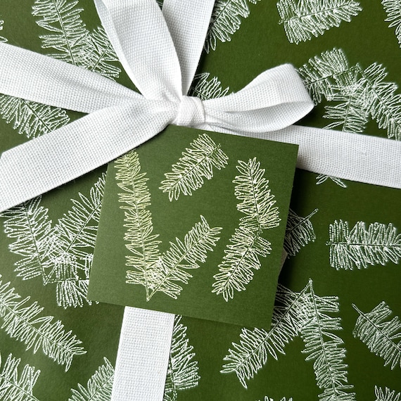 Christmas Wrapping Paper With Twine and Tag 