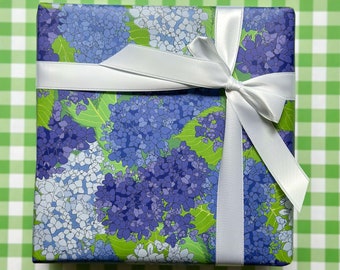 Hydrangea Wrapping Paper Hydrangea Gift Wrap Flower Wrapping Paper Flower Gift Wrap Wedding Wrapping Paper Hostess Gift Wrapping Paper