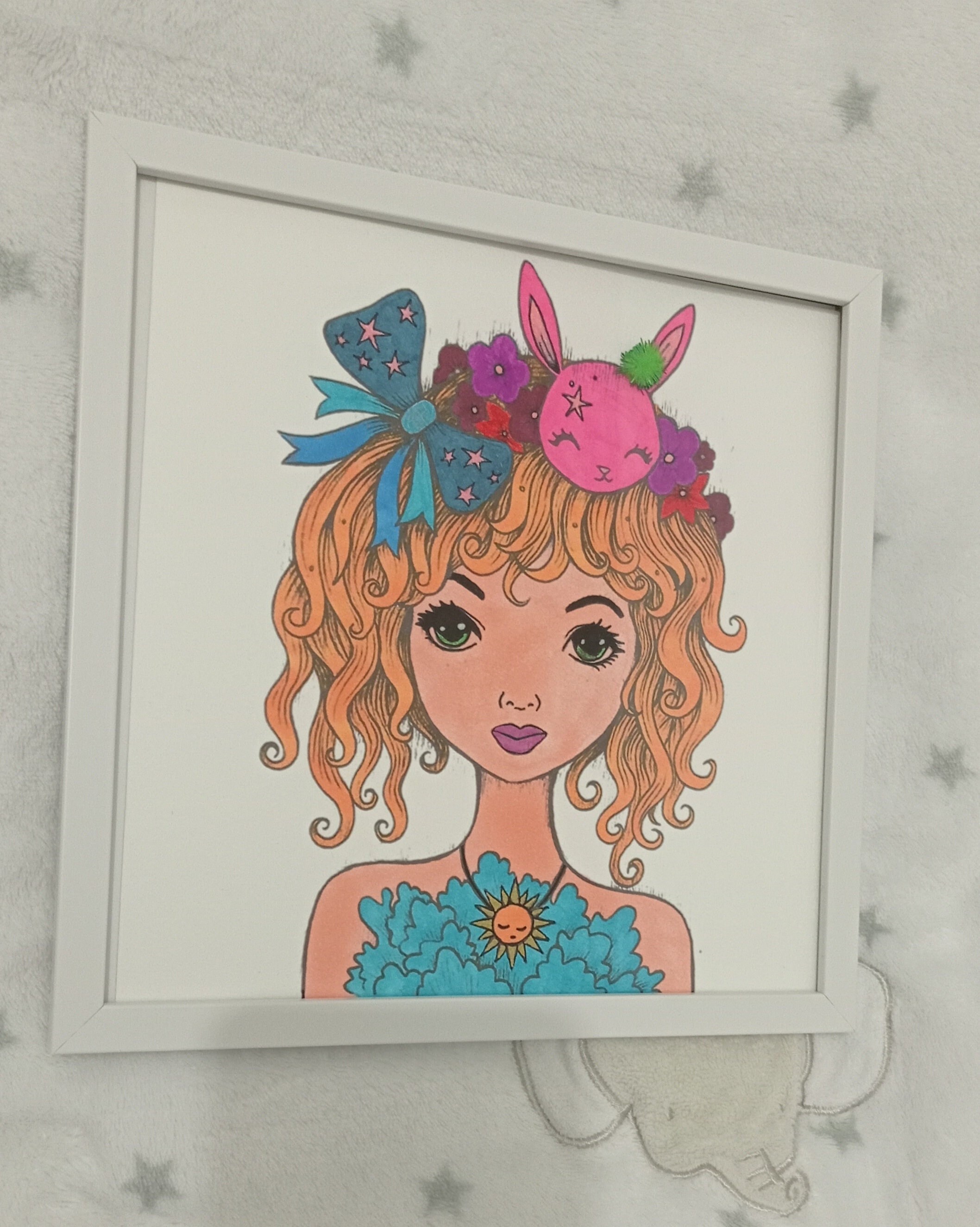 Cadre Girly avec Pompon