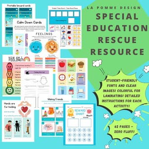 Special Education Rescue Resource SPED Autism SEL Social Emotional Learning Activities