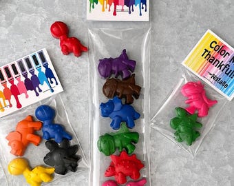 Crayons de couleur dinosaure - Cadeaux pour fête d'anniversaire, cadeaux d'anniversaire dinosaure, remplissage de sac de friandises autres que des bonbons, sac cadeau