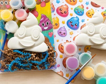 Peignez votre propre kit caca emoji | Cadeau caca emoji