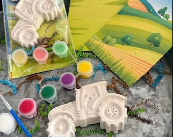 Peignez votre propre kit de tracteur | Cadeau d'anniversaire à la ferme, activité manuelle pour enfants