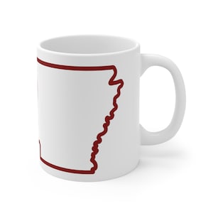 Arkansas Outline Ceramic Mug 11oz