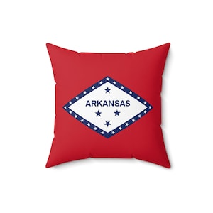 Cuscino decorativo con bandiera dell&#39;Arkansas, cuscino boho, arredamento accogliente per la casa, regali per amici, cuscini boho