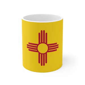 New Mexico Flag Ceramic Mug 11oz