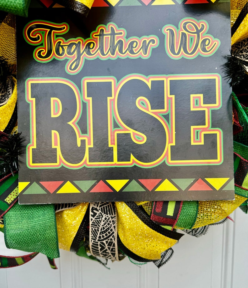 Black History Month Wreath, Black History Door Hanger, Door