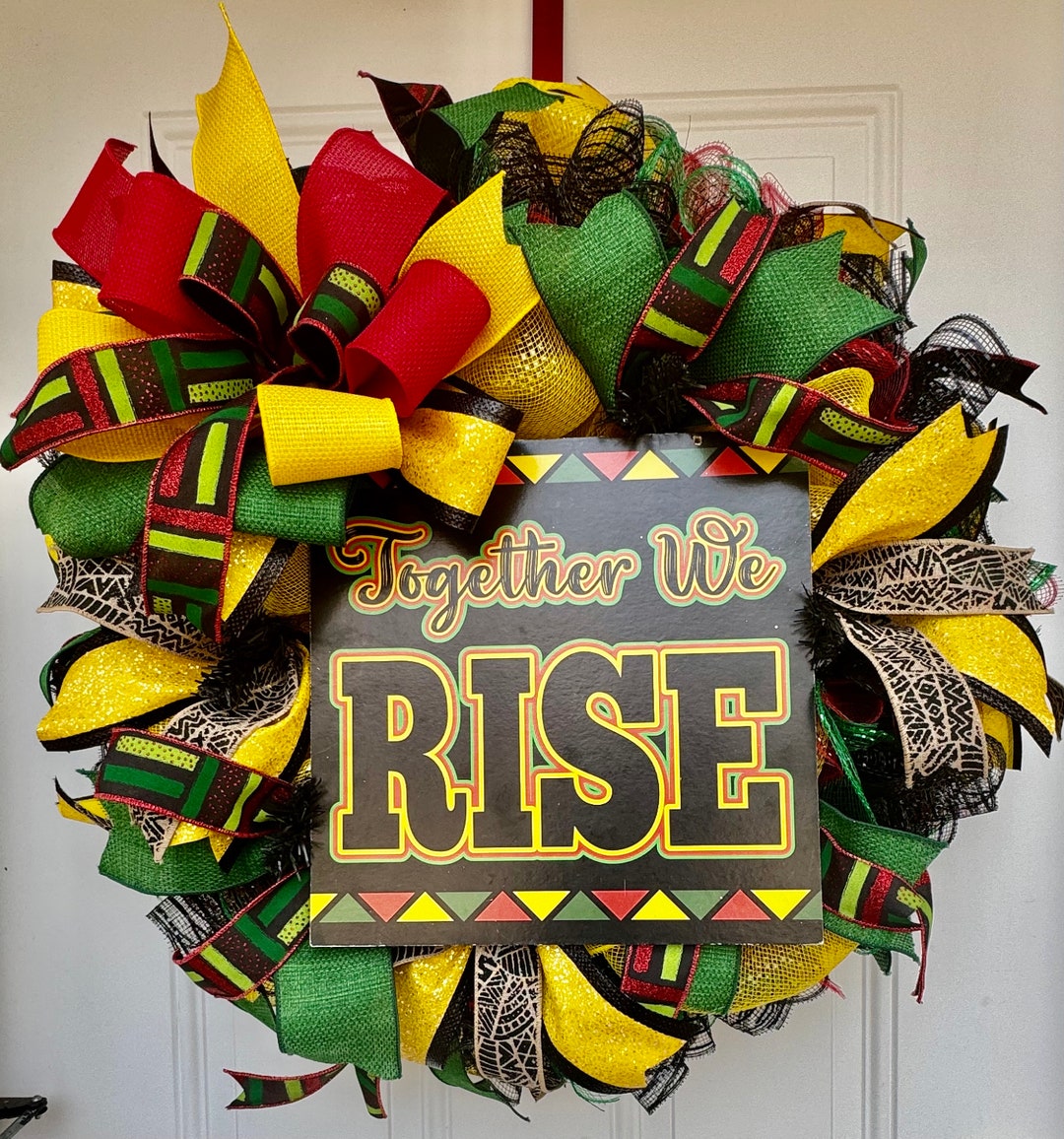 Black History Month Wreath, Black History Door Hanger, Door