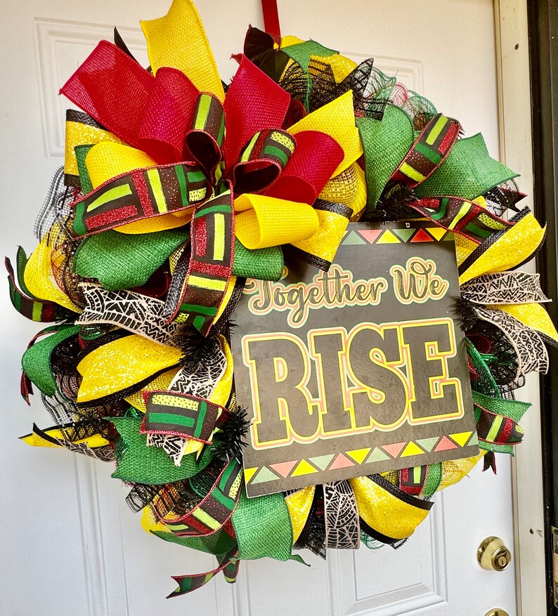Black History Month Wreath, Black History Door Hanger, Door