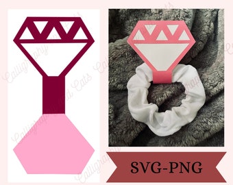 Diamond Bridesmaid Scrunchie Tag. SVG. Bridesmaid Proposal Gift. Vector File.