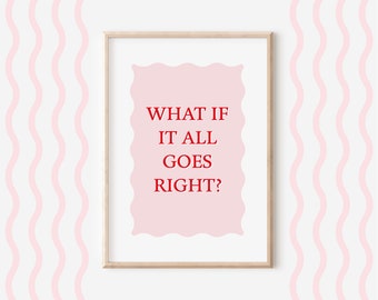 What if it all goes right Poster | What if Poster | Motivational Wall Art | Art Print | A5-A4-A3