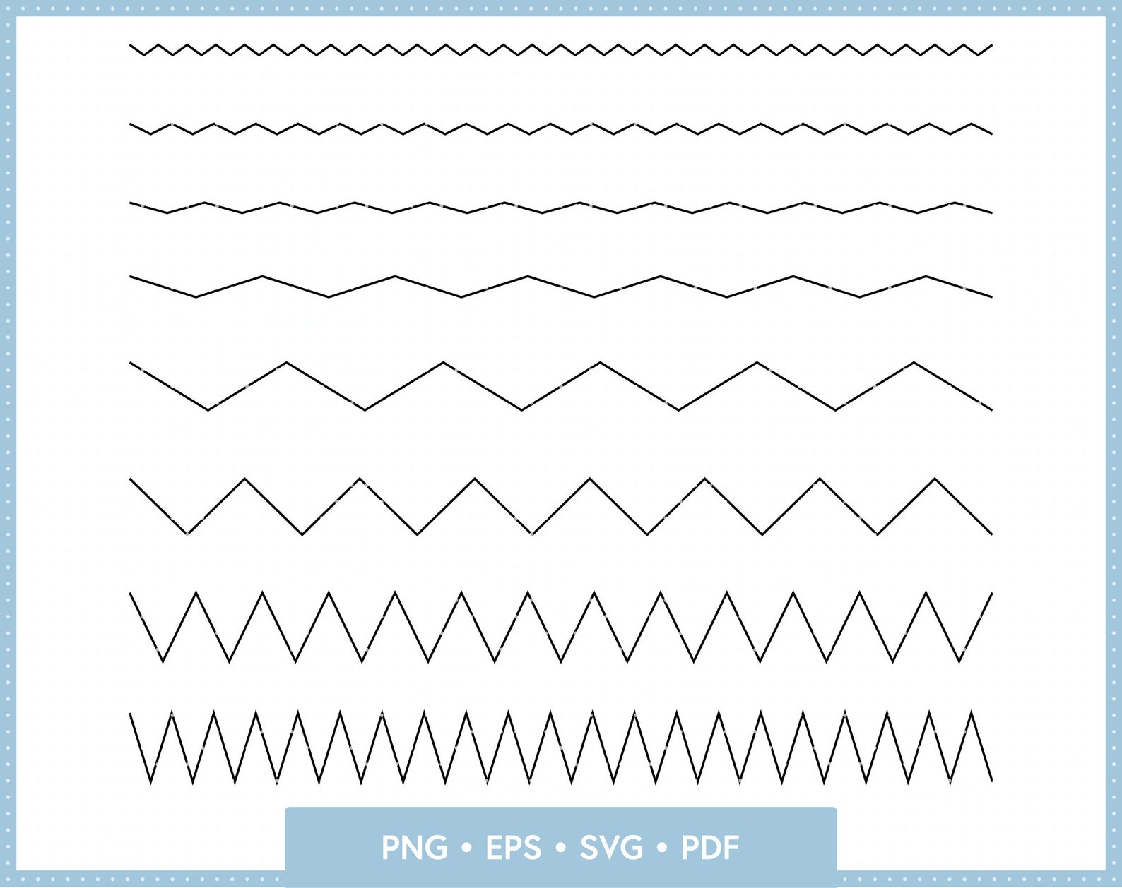Zig Zag Lines Bundle Zig Zag SVG Zig Zag Lines PNG Chevron Line Digital