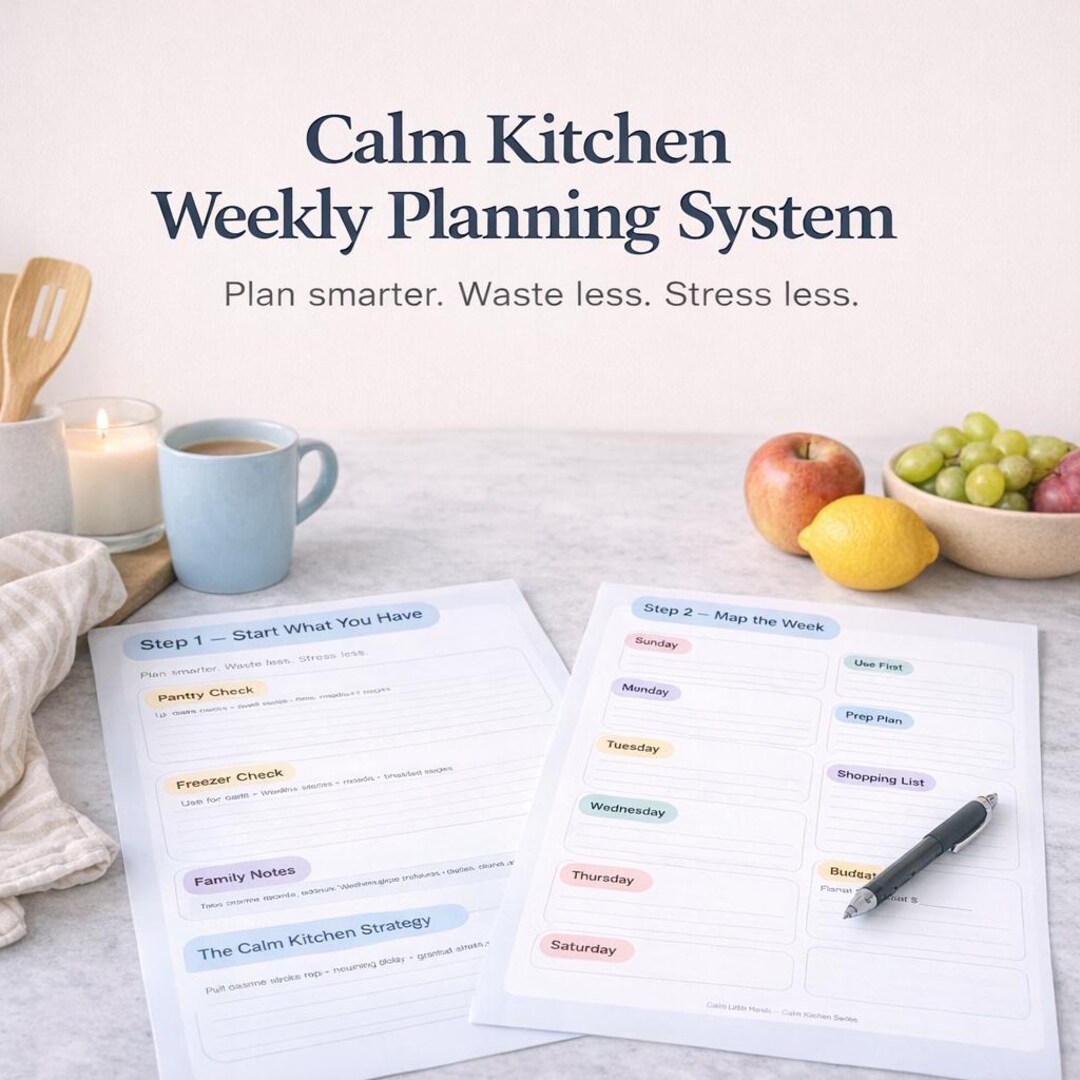 Weekly Meal Planner Printable PDF | Family Meal Planning System ...