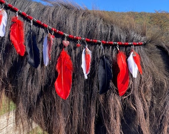 Red Heart Horse Mane Drapery