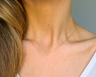 Dainty Minimalist 18k Gold Plated Sterling Silver Chains Necklaces #giftforher #giftformom