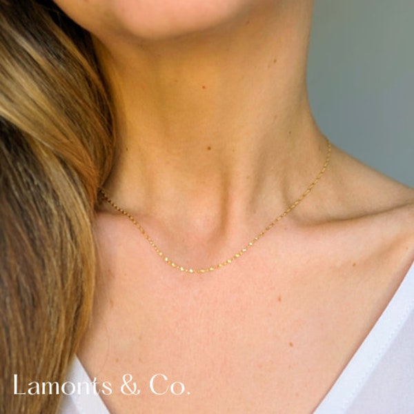 Dainty Minimalist 18k Gold Plated Sterling Silver Chains Necklaces #giftforher #giftformom