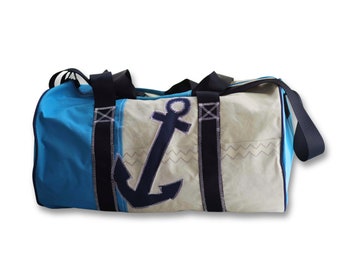 Limited Edition Segeltuchtasche aus Mauritius // Zero Waste Reisetasche aus Segeln // nachhaltige Sporttasche aus Canvas // Sport Seesack