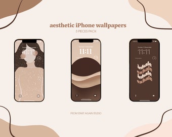 Aesthetic iPhone Wallpaper, Neutral iPhone Wallpaper, Minimalist Wallpaper, Instant Digital Download