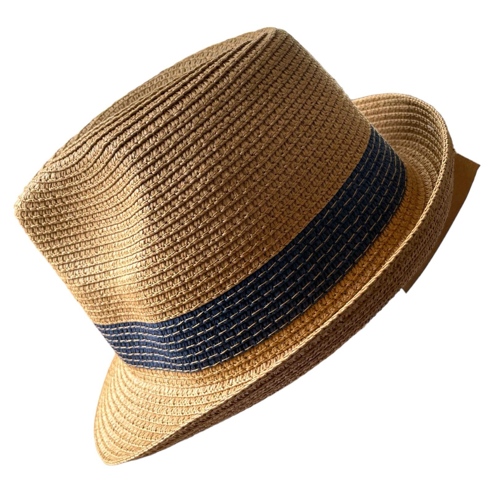 Men's Crushable Foldable Straw Panama Fedora Hat - Adjustable Sweatband, UV Protection
