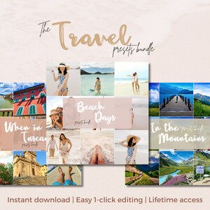 29 Summer presets, lightroom presets bundle, lightroom mobile presets, bright presets, travel presets bundle, vibrant presets, beach presets