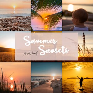 6 Lightroom Presets, Lightroom Mobile Presets, Mobile Lightroom Presets, Summer Presets, Beach Presets, sunset presets, golden hour presets