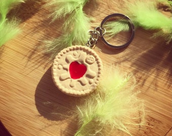 Jammy Heart biscuit Keyring