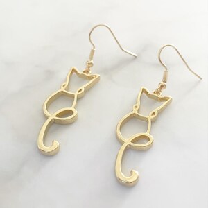 Silhouette Cat Earrings