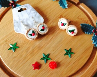Mince Pie Christmas Earrings