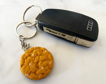Chocolate Oaty Biscuit Keyring