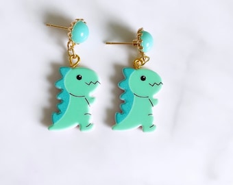 Dinosaur cartoon dangle earrings