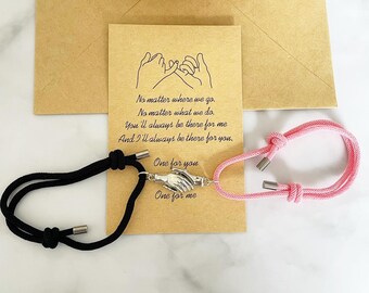 I’ll always be there for you Love Heart magnet bracelets (best friend/boyfriend / girlfriend/mother daughter/ sister)