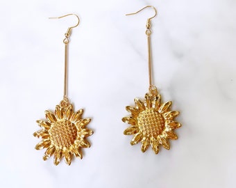 Set Gioielli Girasole Con Strass - Collana E Orecchini - Donna - Regalo Compleanno