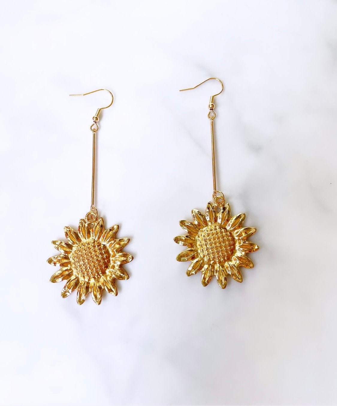 Sunflower dangle earrings sale