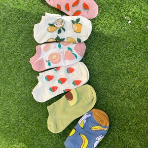 Fruit and Veg ankle socks