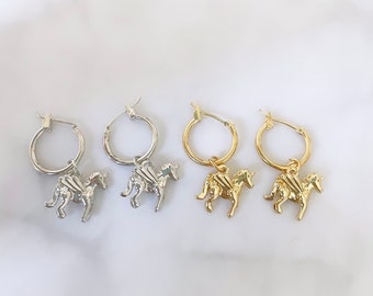 Unicorn hoop earrings