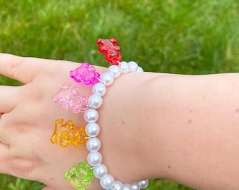 Gummy Bear charms Pearl bracelet