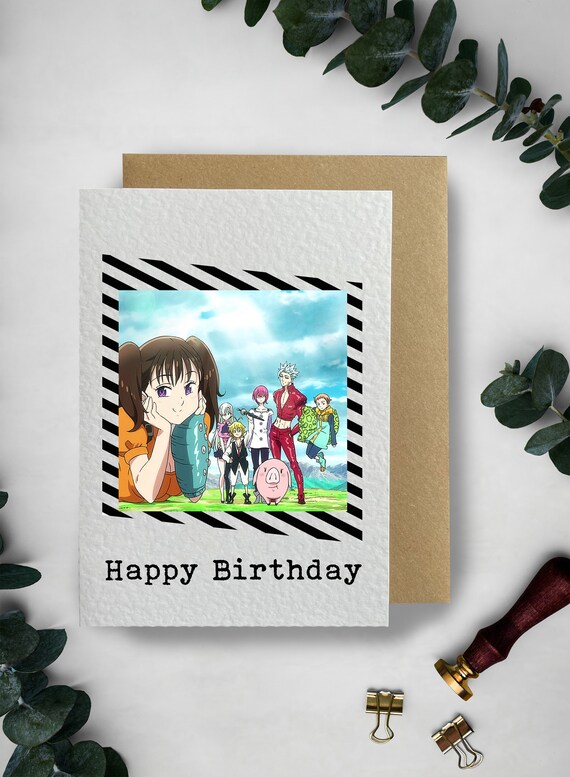 Seven Deadly Sins Meliodas Elizabeth Ban King Diane Gowther Merlin Escanor Holy Knights Dragon's Sin of Wrath Inspired Birthday Cards - Etsy Seven Deadly Sins Meliodas Elizabeth Ban King Diane Gowther Merlin Escanor Holy Knights Dragon's Sin of Wrath Inspired Birthday Cards - Etsy