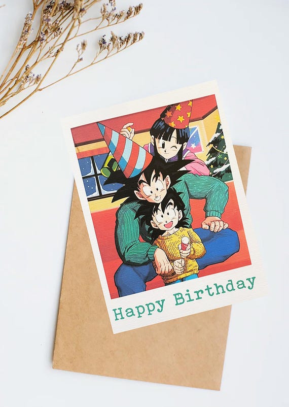 Dragon Ball Z Birthday Card – Anime-inspired Greeting With Goku