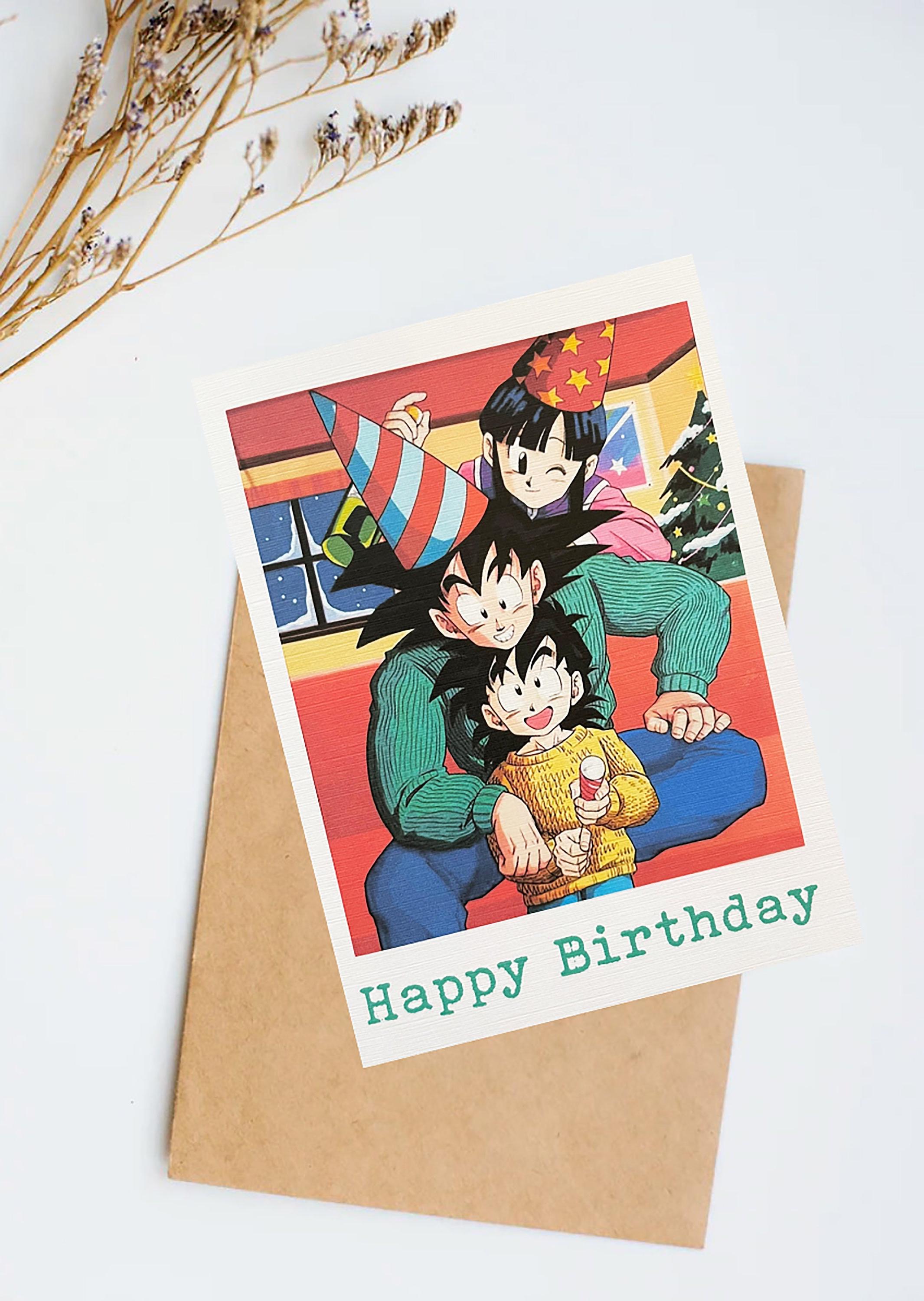 Dragon Ball Z Birthday Card – Anime-inspired Greeting With Goku