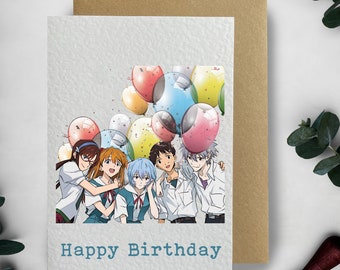 Neon Genesis Evangelion Angels Evangelion Units NERV Human Instrumentality Project Tokyo-3 Third Impact Gendo Ikari Inspired Birthday Cards