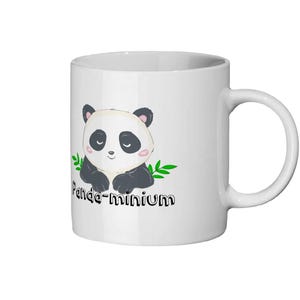 Taza de Pandaminium para amantes de los pandas/Idea de regalo favorita, regalo para amantes de los animales, perfecta para adictos al café, taza de Pandaminium adorable y única