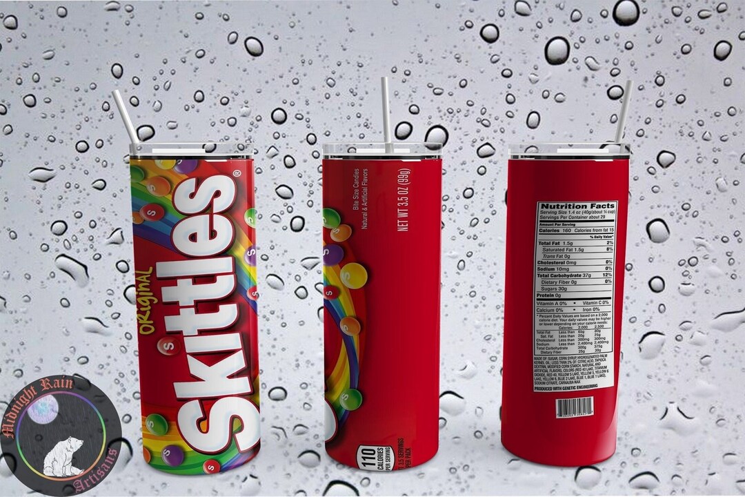 Skittles Tumbler, Candy, Delicious, Taste the Rainbow, Fun Tumbler, to ...