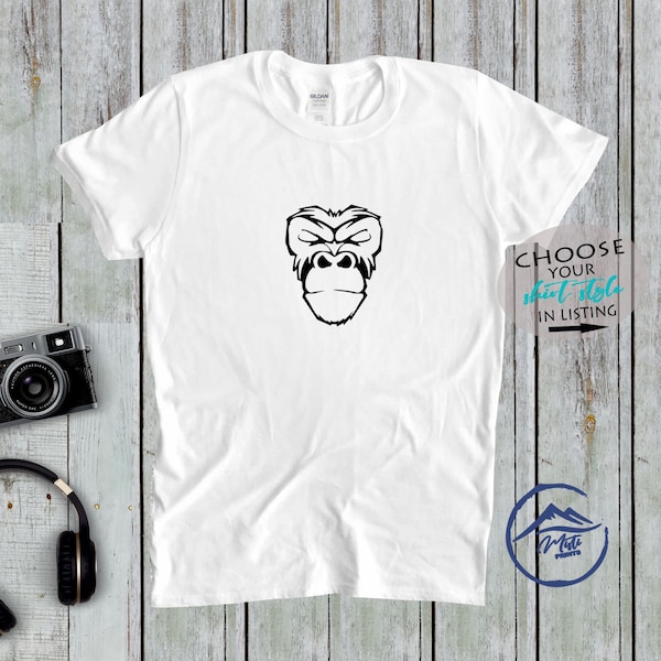 Bored Beast T-shirt For Him, Man Shirt, Gorilla Face T-shirt For Man
