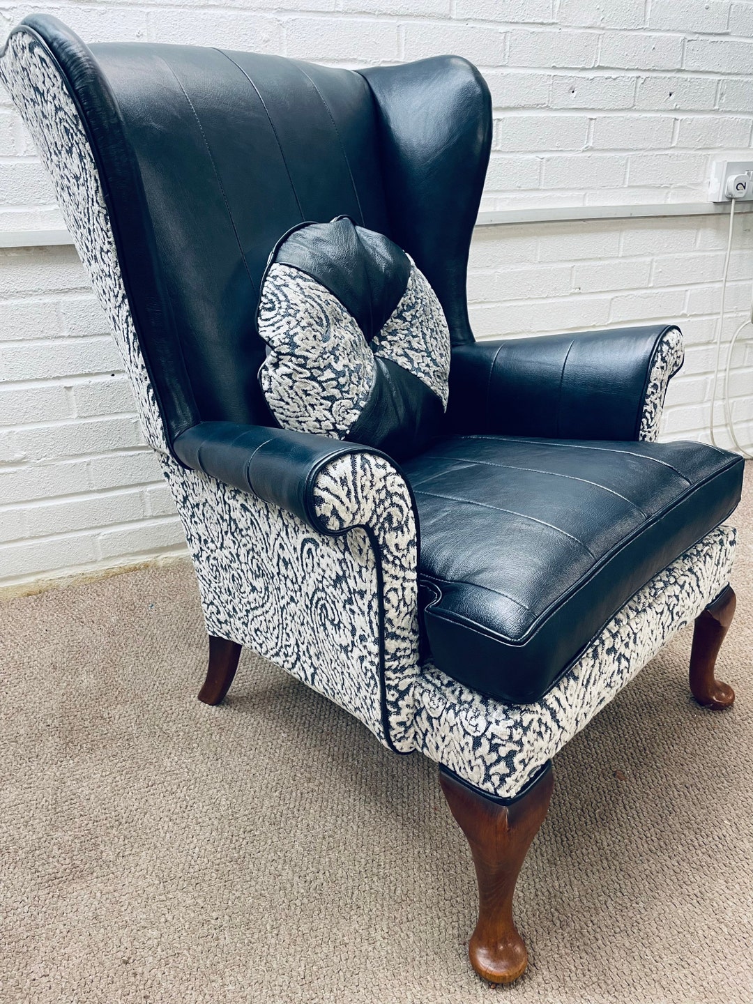Parker Knoll Wingback Chair Newly Upholstered in Genuine Etsy UK